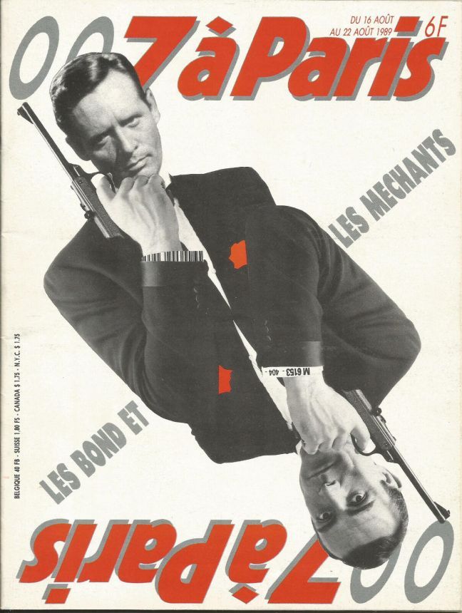 SEVEN A PARIS magazine side cover 16 August 1989