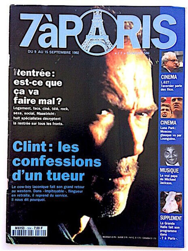 SEVEN A PARIS magazine side cover Issue 564 9 September 1992
