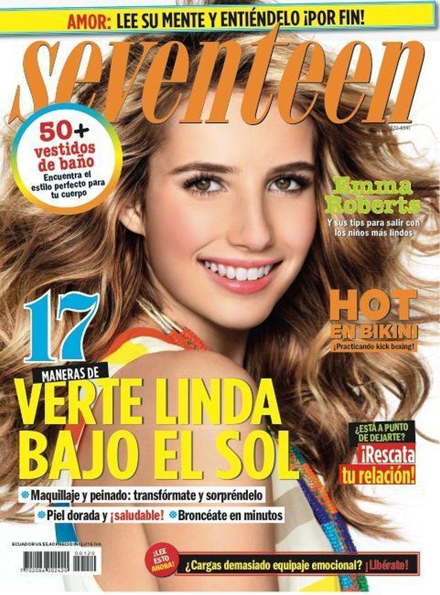 SEVENTEEN ECUADOR magazine side cover  April 2012