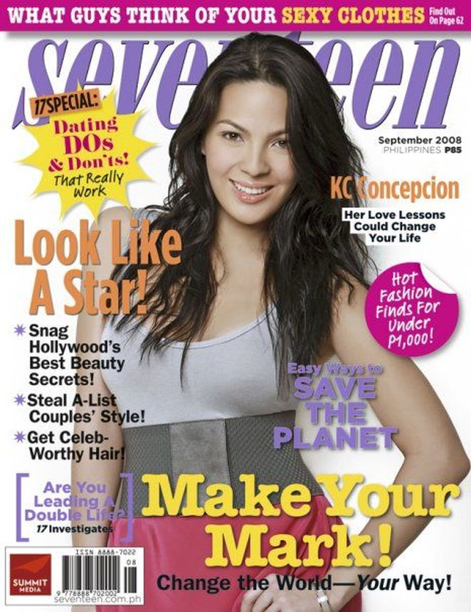 SEVENTEEN PHILIPPINES magazine side cover  September 2008