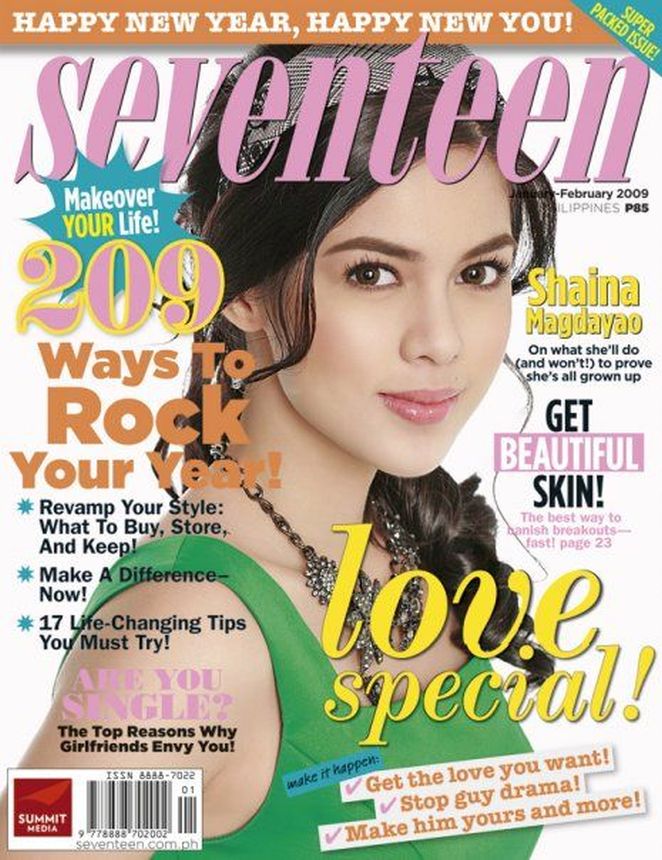 SEVENTEEN PHILIPPINES magazine side cover  January/February 2009