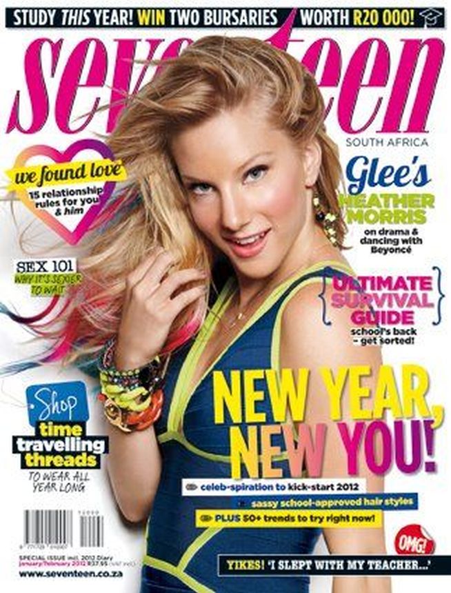 SEVENTEEN SOUTH AFRICA magazine side cover  January/February 2012