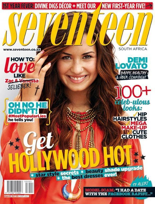 SEVENTEEN SOUTH AFRICA magazine side cover  March 2012