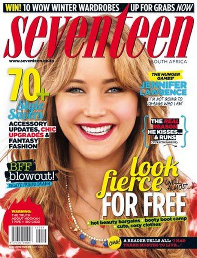 SEVENTEEN SOUTH AFRICA magazine side cover  May 2012
