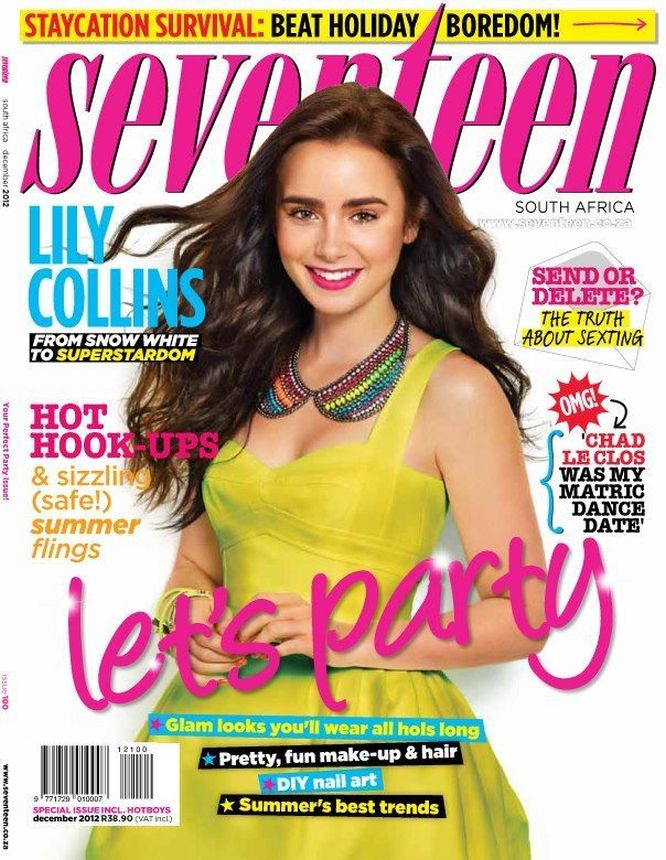 SEVENTEEN SOUTH AFRICA magazine side cover  December 2012