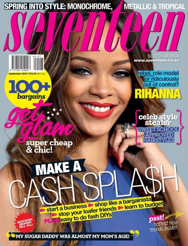 SEVENTEEN SOUTH AFRICA magazine side cover  September 2013