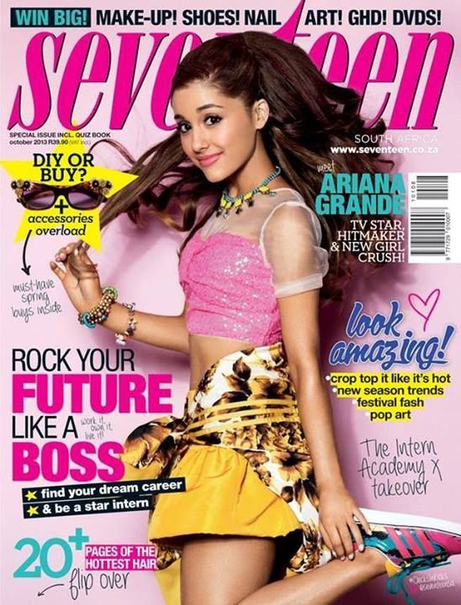SEVENTEEN SOUTH AFRICA magazine side cover  October 2013