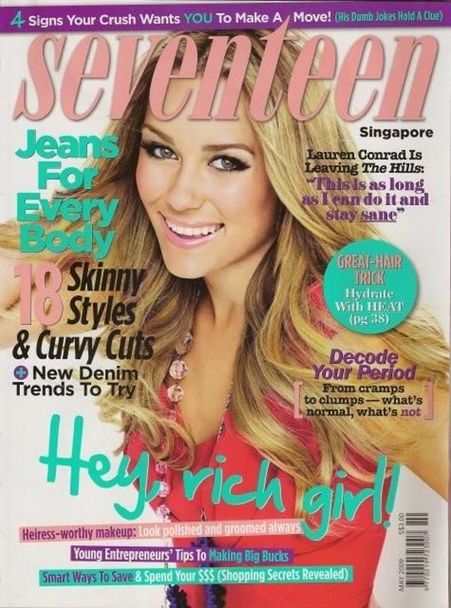SEVENTEEN SINGAPORE magazine side cover  May 2009