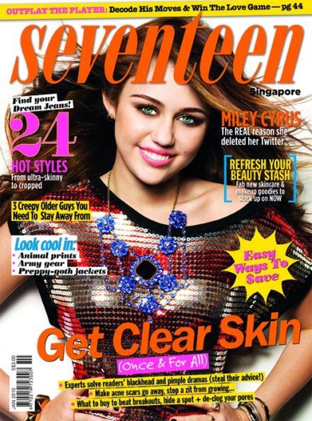 SEVENTEEN SINGAPORE magazine side cover  January 2010