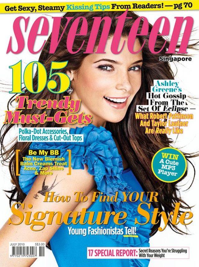 SEVENTEEN SINGAPORE magazine side cover  July 2010