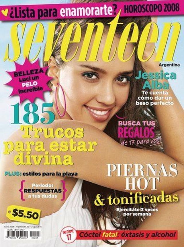 SEVENTEEN ARGENTINA magazine side cover  January 2008