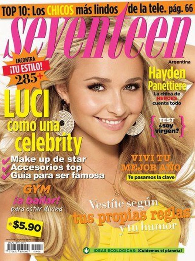 SEVENTEEN ARGENTINA magazine side cover  April 2008