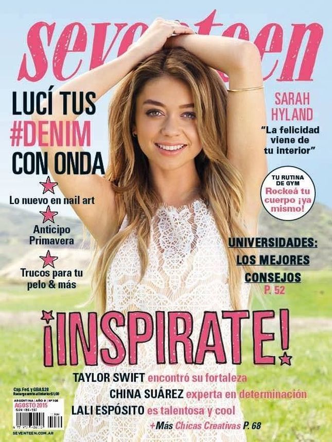 SEVENTEEN ARGENTINA magazine side cover  August 2015