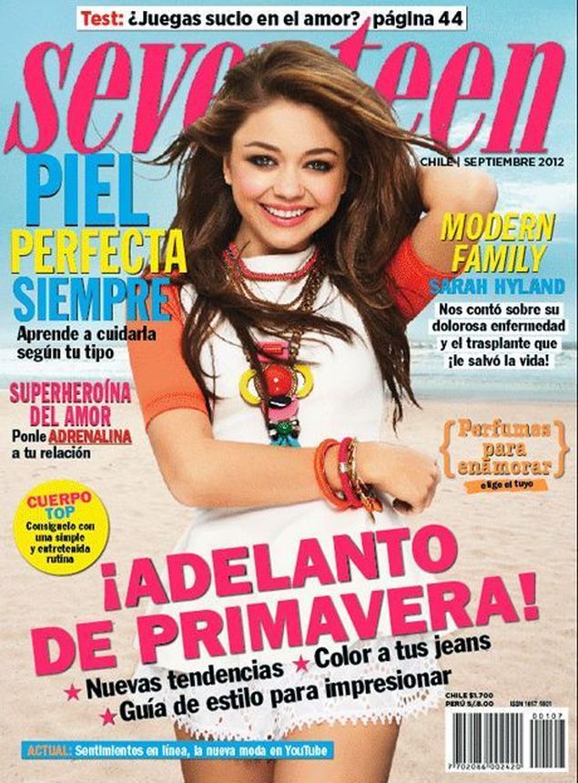 SEVENTEEN CHILE magazine side cover  September 2012