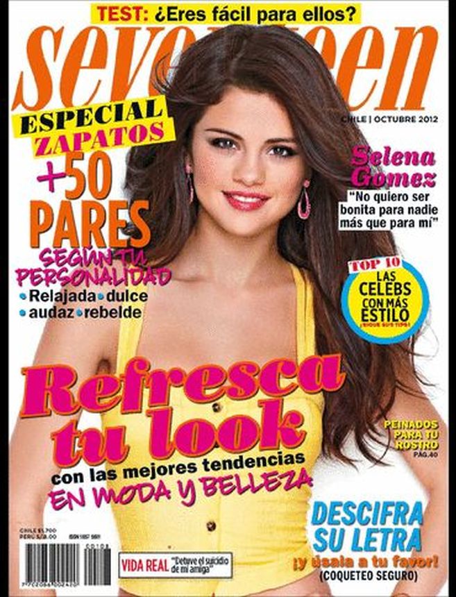 SEVENTEEN CHILE magazine side cover  October 2012