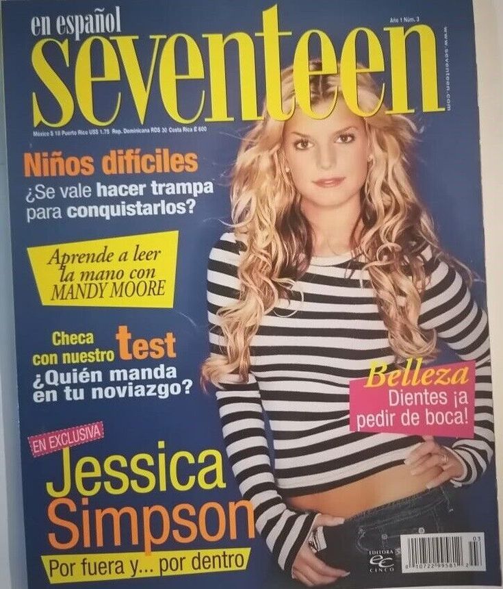 SEVENTEEN MEXICO magazine side cover  December 2001