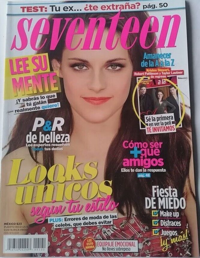 SEVENTEEN MEXICO magazine side cover  November 2011