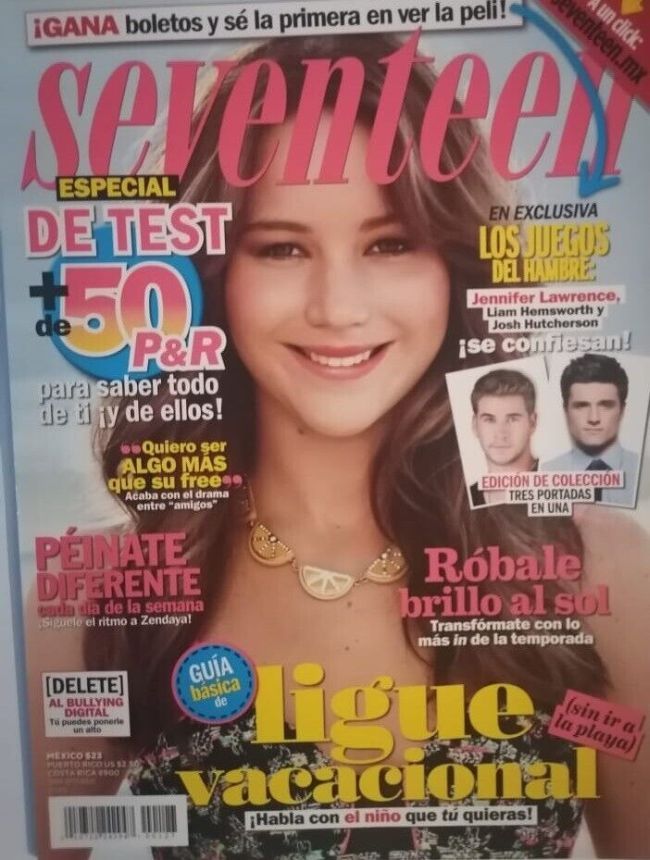 SEVENTEEN MEXICO magazine side cover  April 2012