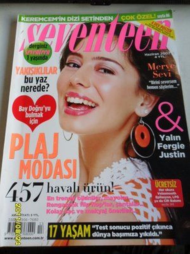 SEVENTEEN TURKEY magazine side cover  June 2007