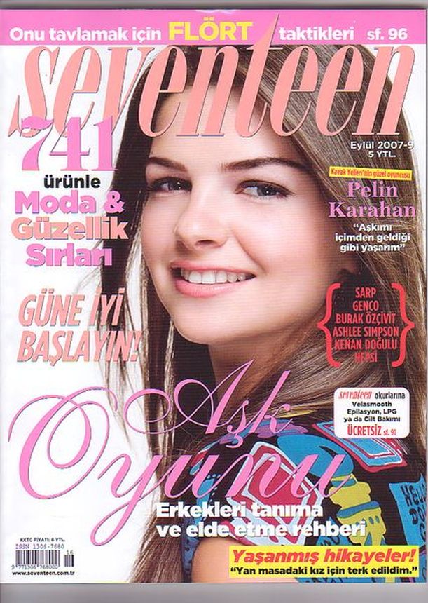 SEVENTEEN TURKEY magazine side cover  September 2007