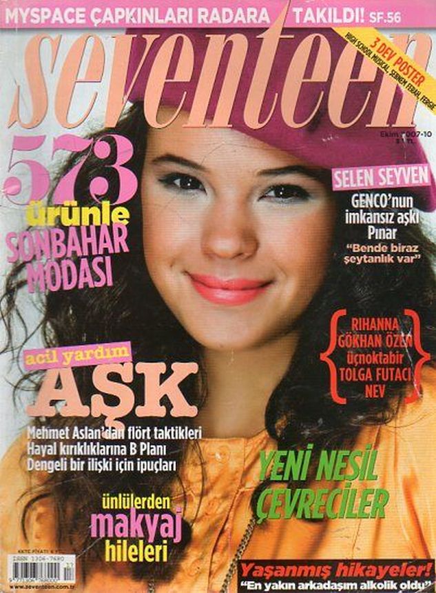SEVENTEEN TURKEY magazine side cover  October 2007