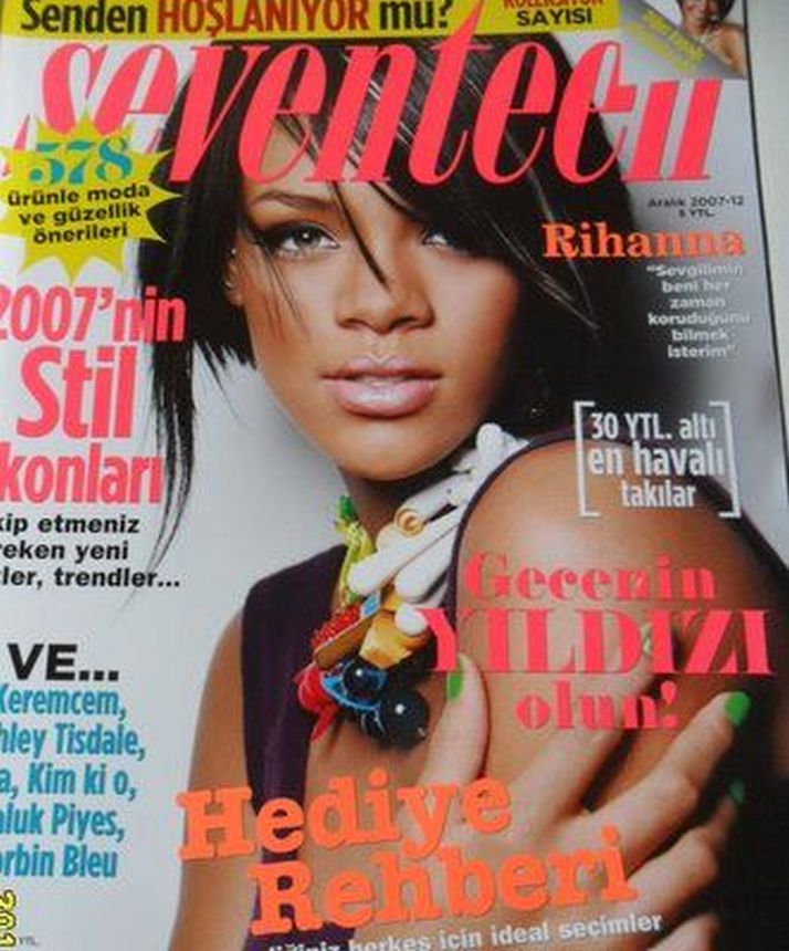SEVENTEEN TURKEY magazine side cover  December 2007