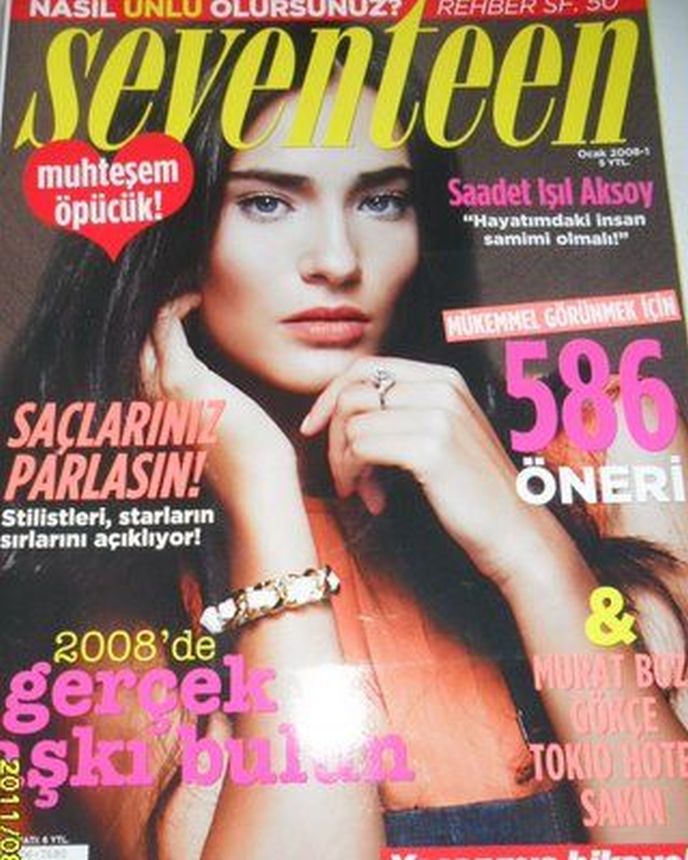 SEVENTEEN TURKEY magazine side cover  January 2008