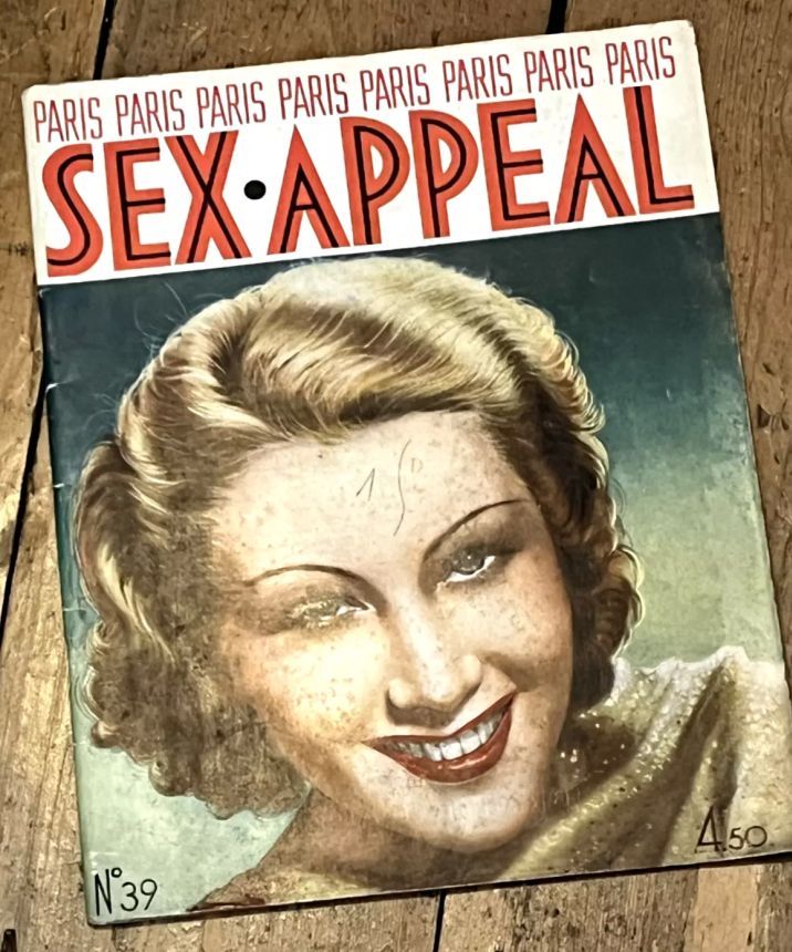 SEX APPEAL magazine side cover Issue 39  October 1936