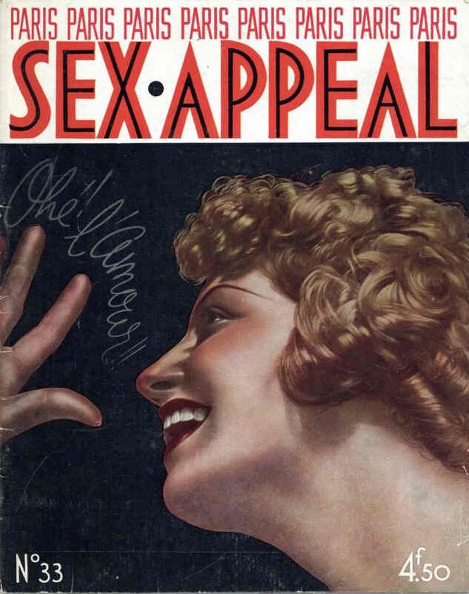 SEX APPEAL magazine side cover Issue 33   1936