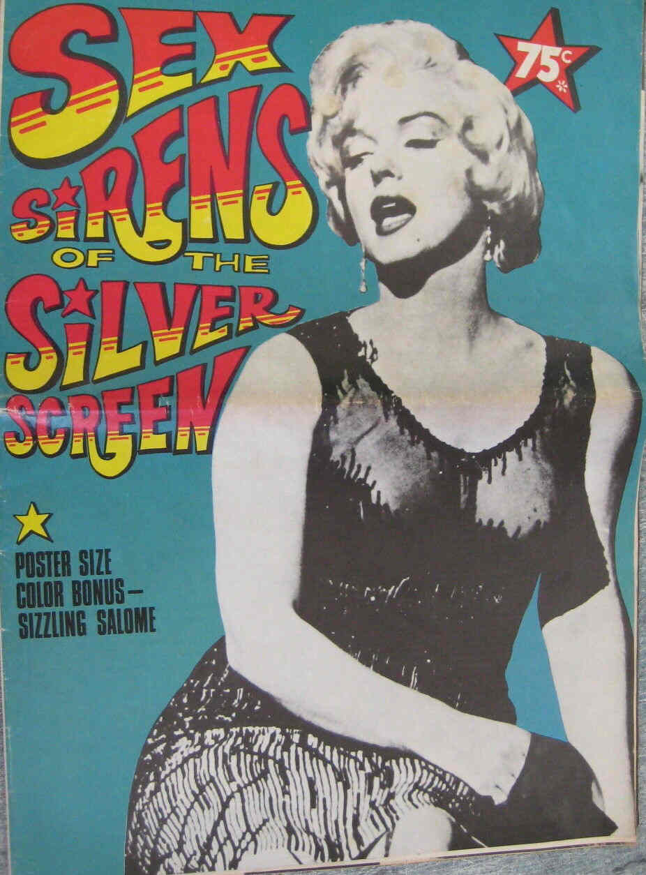 SEX SIRENS OF THE SILVER SCREEN magazine side cover  1975