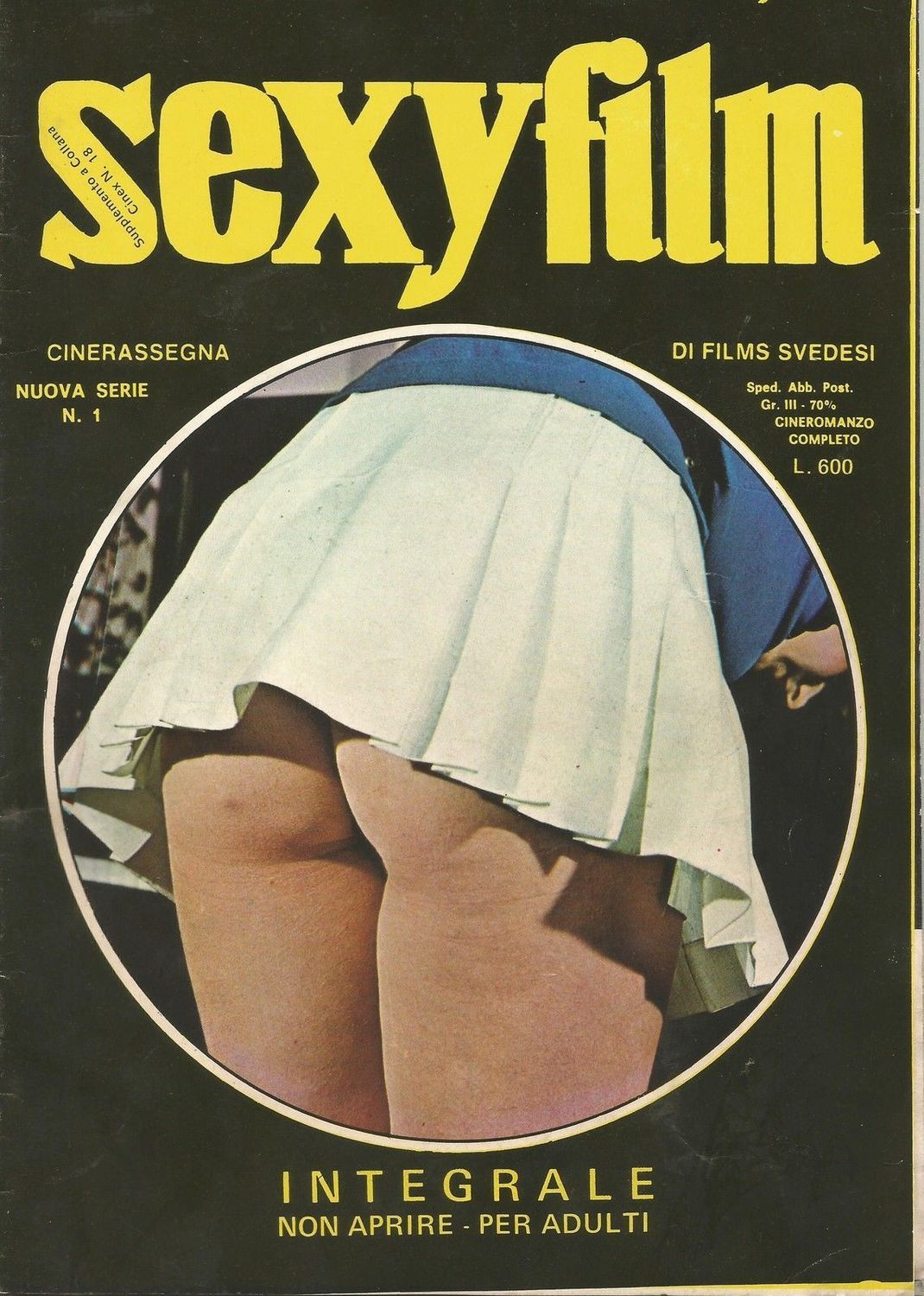 SEXY FILM magazine side cover Issue 1  1974