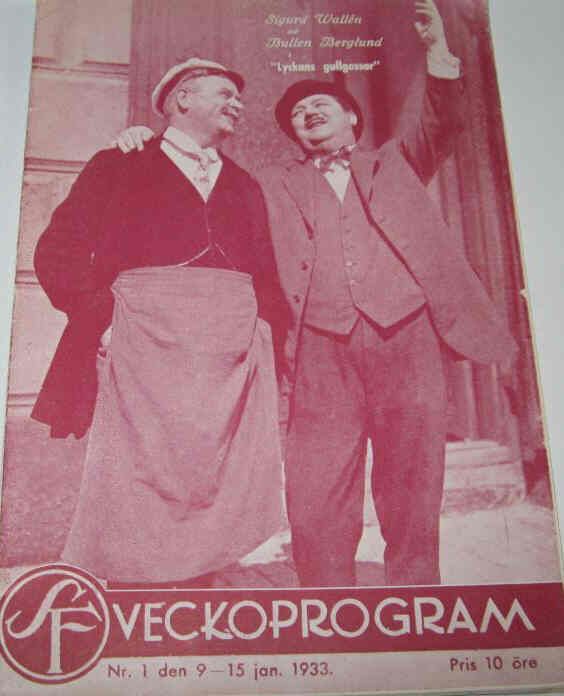 SF NYHETER magazine side cover Issue 1  1932