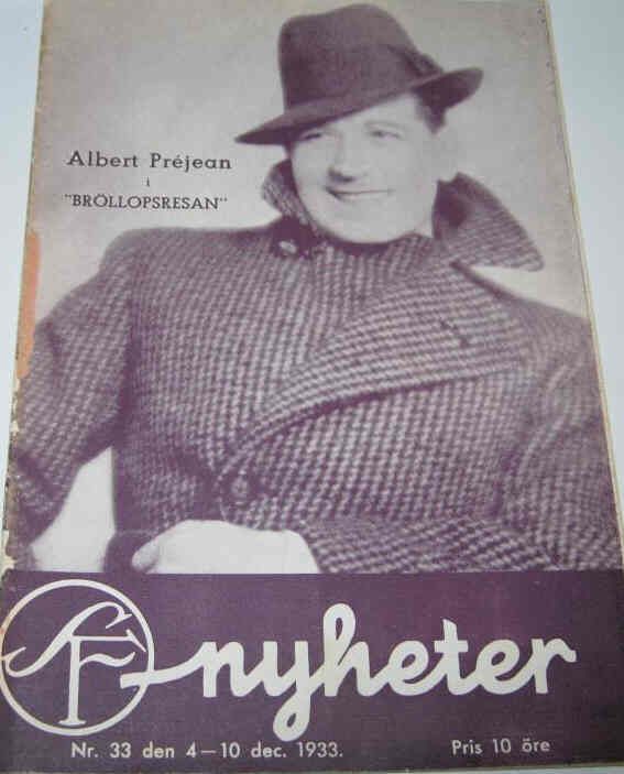 SF NYHETER magazine side cover Issue 33  1933