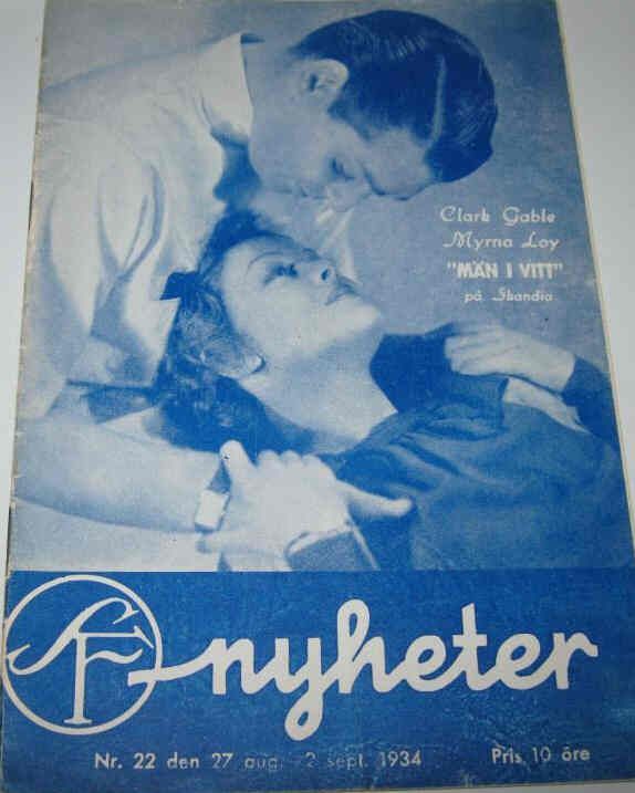 SF NYHETER magazine side cover Issue 22  1934