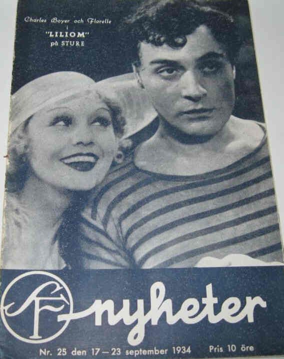 SF NYHETER magazine side cover Issue 25  1934