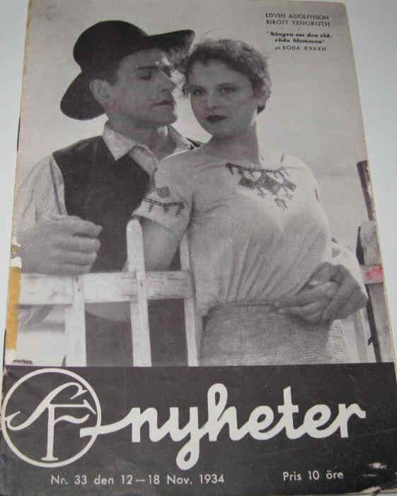 SF NYHETER magazine side cover Issue 33  1934