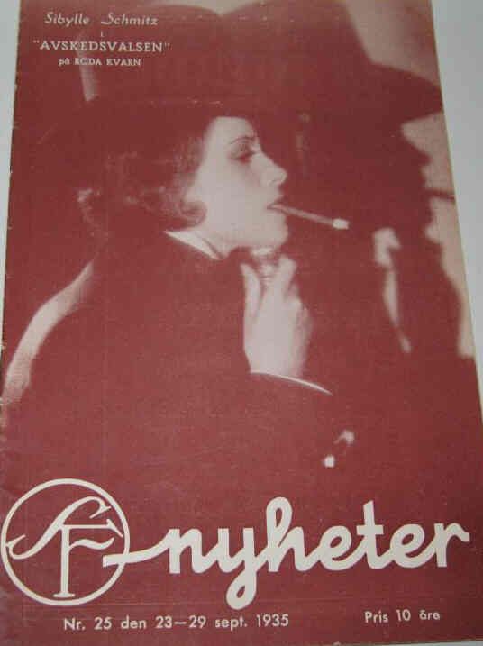 SF NYHETER magazine side cover Issue 25  1935