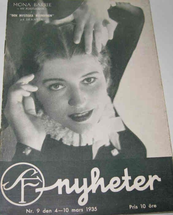 SF NYHETER magazine side cover Issue 9  1935