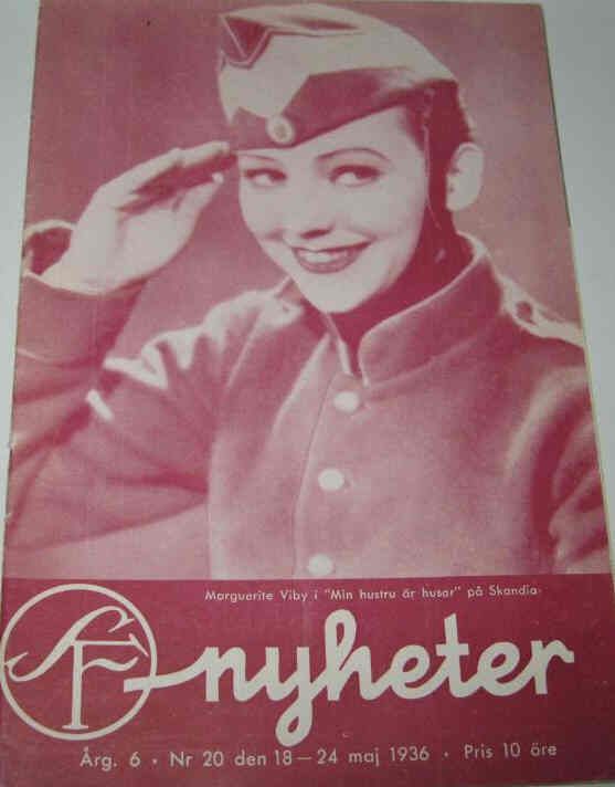 SF NYHETER magazine side cover Issue 20  1936