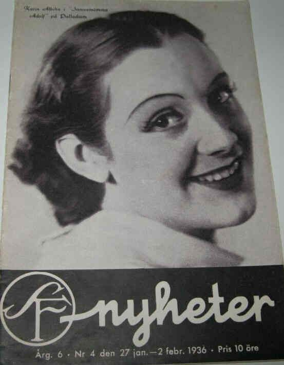 SF NYHETER magazine side cover Issue 4  1936