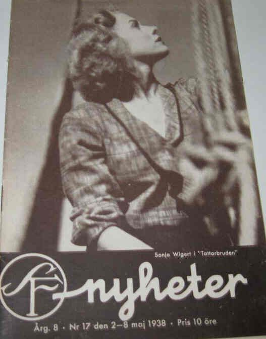 SF NYHETER magazine side cover Issue 17  1938