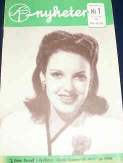 SF NYHETER magazine side cover Issue 1  1939