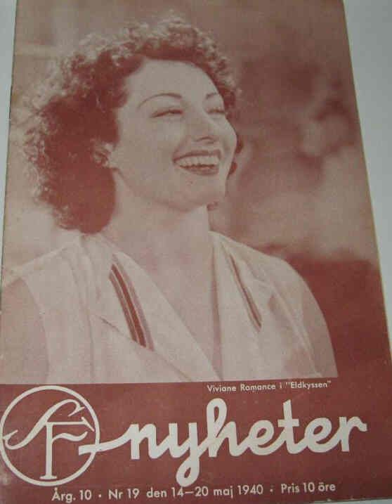 SF NYHETER magazine side cover Issue 19  1940