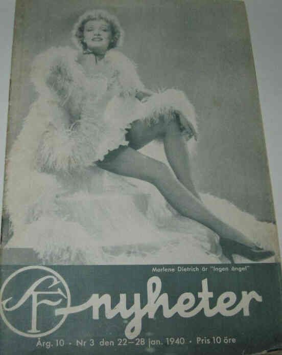 SF NYHETER magazine side cover Issue 3  1940