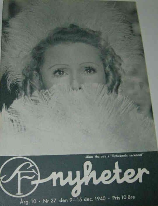 SF NYHETER magazine side cover Issue 37  1940
