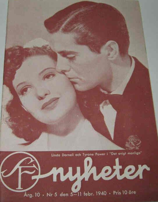SF NYHETER magazine side cover Issue 5  1940
