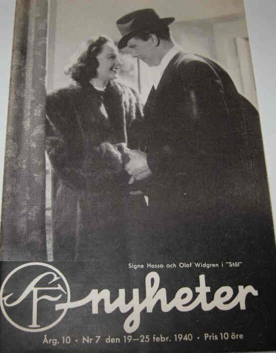 SF NYHETER magazine side cover Issue 7  1940