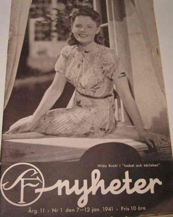 SF NYHETER magazine side cover Issue 1  1941