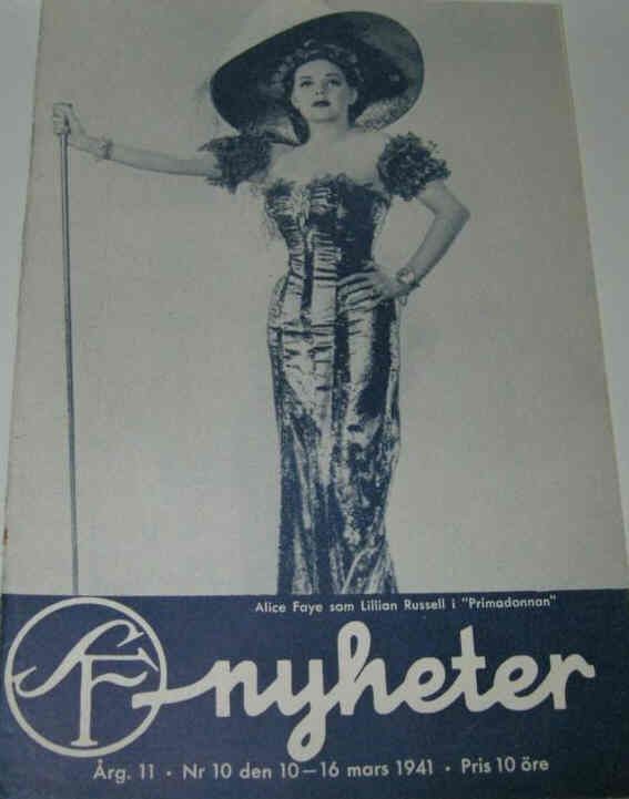 SF NYHETER magazine side cover Issue 10  1941
