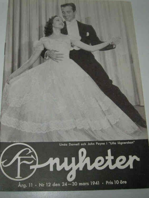 SF NYHETER magazine side cover Issue 12  1941